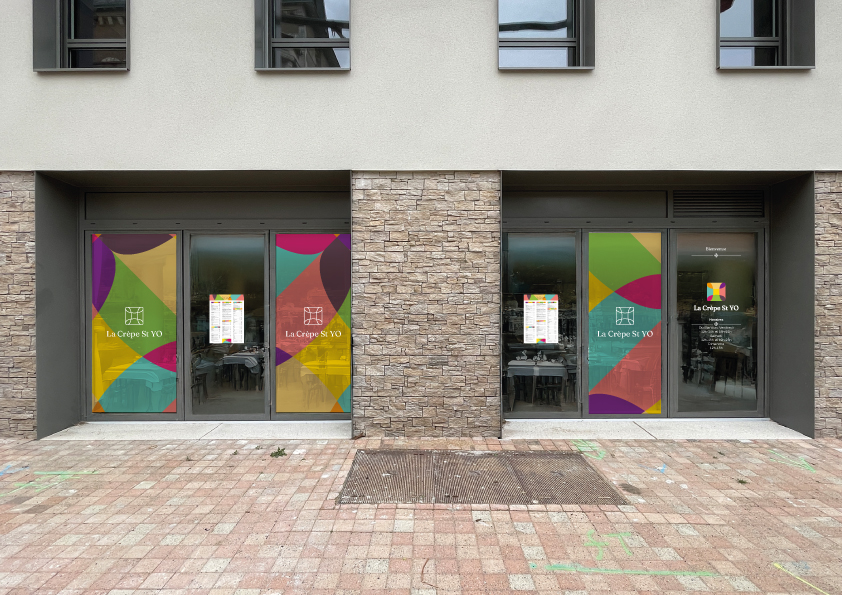 Vitrine restaurant La Crepe St Yo